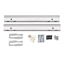 Fuel Rail Kit for Small-Block Chevy -6 AN in Clear Finish image 1