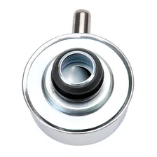 Signature Series Chrome Round push-in Breather with 90Â° vent Nipple image 2