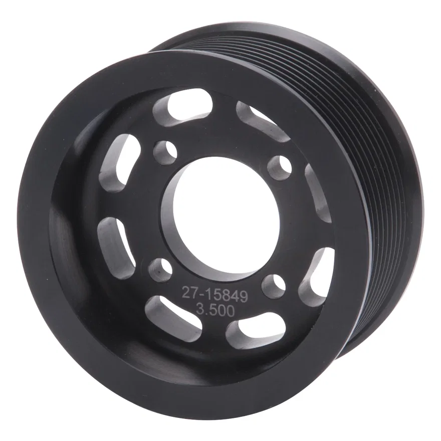 3.50" 10-Rib E-Force S/C Pulley in Black Finish for Enforcer Systems