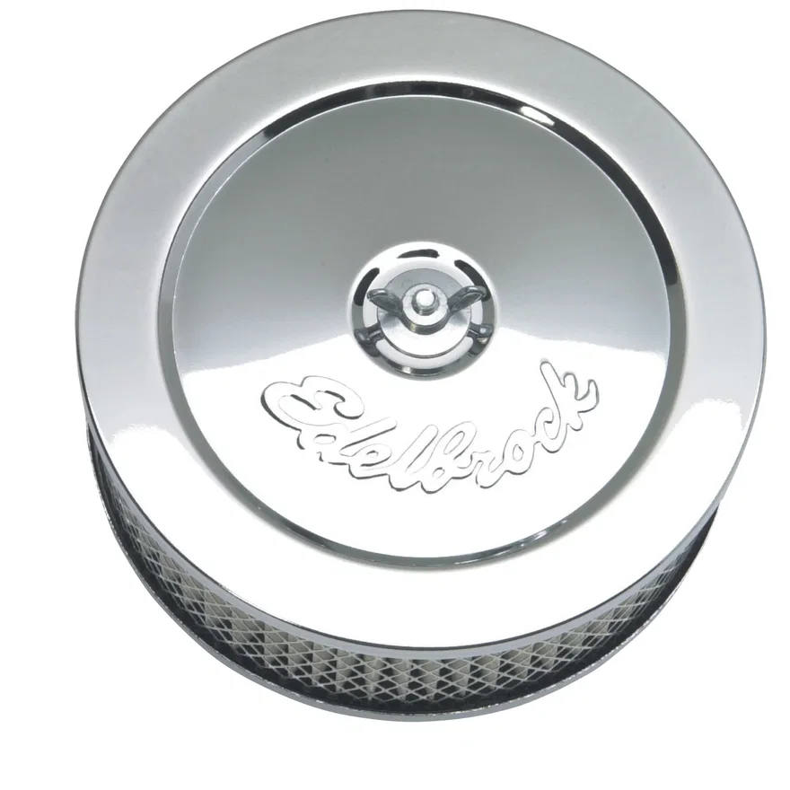 Pro-Flo Chrome 6" Round Air Cleaner with 2" Paper Element
