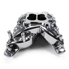Performer RPM Pontiac 326-455 Intake Manifold, Chrome Plasma Finish image 6