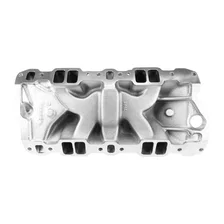 Performer RPM Small Block Chevy Intake Manifold, Chrome Plasma Finish image 2