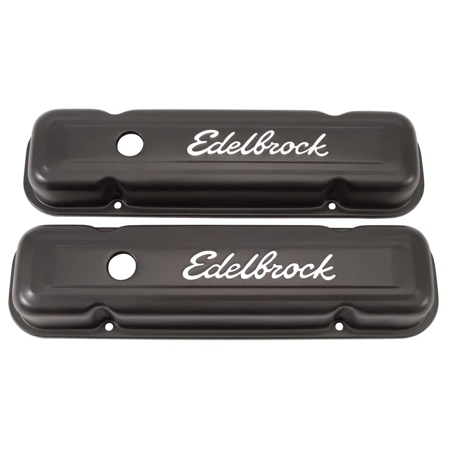 Signature Series Valve Covers, Black, Low Profile, Pontiac 301-455 V8, '62-'79
