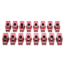 Red Roller Rockers for Small-Block Chevy 3/8 stud 1.5:1 Wide body (Qty 16) image 1