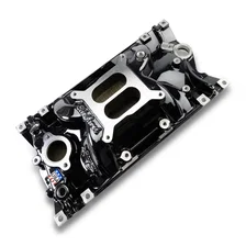 Perf EPS Manifold for Small-Block Chevy Vortec, Black Plasma Finish image 1