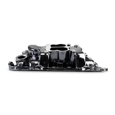 Performer 2-O Manifold for 1965-90 B/B Chevy Oval Port Heads, Black Plasma image 3