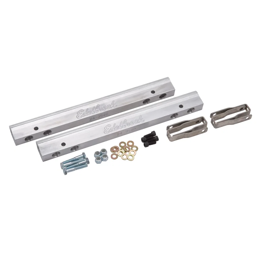 Fuel Rail Kit for Small-Block Chevy E-Tec EFI -6 AN in Clear Finish