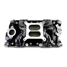 Performer RPM Small Block Chevy AIR-Gap Intake Manifold, Black Plasma Finish image 1