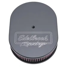 Victor Series Black Oval Air Cleaner - 2.4" Cotton Element for Dual-Quads image 1