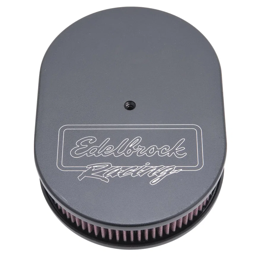 Victor Series Black Oval Air Cleaner - 2.4" Cotton Element for Dual-Quads