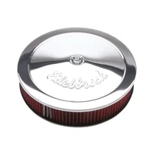 Pro-Flo Chrome 14" Round Air Cleaner with 3" Cotton Element image 1