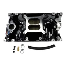 RPM Air-Gap Manifold for Small-Block Chevy Vortec, Black Plasma Finish image 3