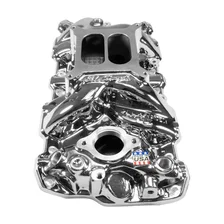 Performer RPM Small Block Chevy Intake Manifold, Chrome Plasma Finish image 3