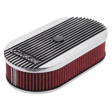 Elite 2 Series Polished Oval Air Cleaner for Single 4-bbl Carb - 2.5" Element image 4