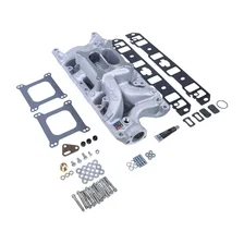 Manifold & Install Kit, SB Ford RPM Air-Gap 7521 w/Gaskets, Bolts, Studs, RTV image 3