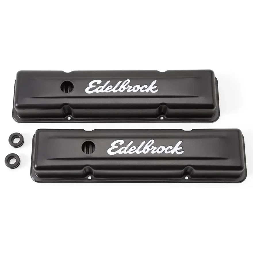 Signature Series Valve Covers, Black, Low Profile, Chevrolet 262-400, '59-'86