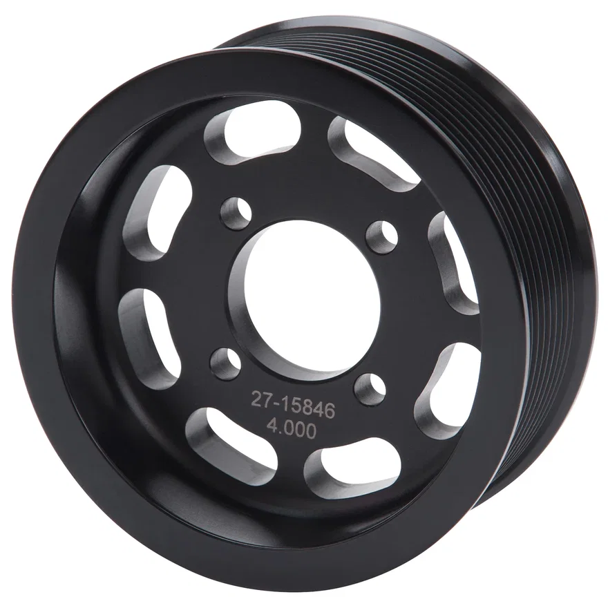 4" 10-Rib E-Force S/C Pulley in Black Finish for Enforcer Systems