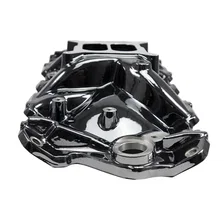 Performer EPS Intake Manifold for 1955-86 Small-Block Chevy, Black Plasma Finish image 5