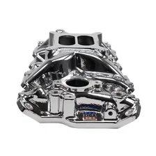 EPS Intake Manifold for 1955-86 Small-Block Chevy, Chrome Plasma Finish image 3