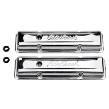 Signature Series Valve Covers, Chrome, Low Profile, Chevrolet 262-400, '59-'86 image 1