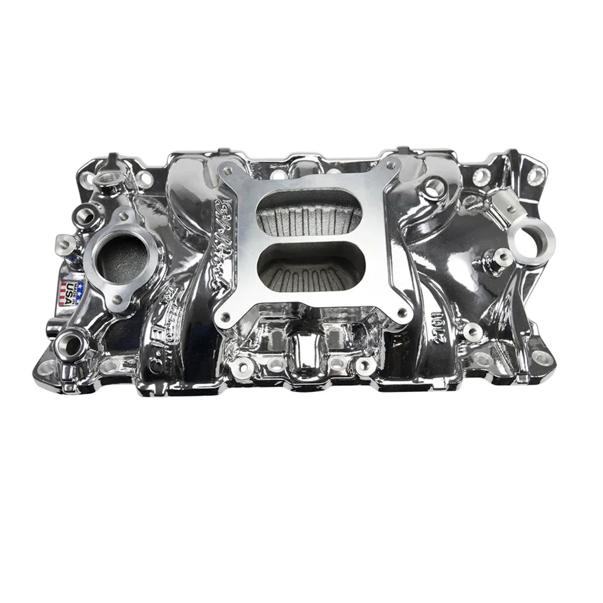 EPS Intake Manifold for 1955-86 Small-Block Chevy, Chrome Plasma Finish