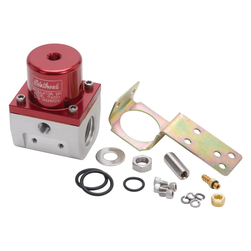 EFI Fuel Pressure Regulator -10 AN (180 GPH) in Red/Clear Finish