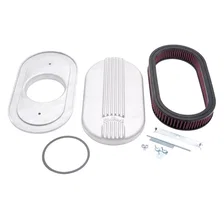 Classic Series Satin Small Oval Cast Air Cleaner for Single 4-bbl Carb image 4
