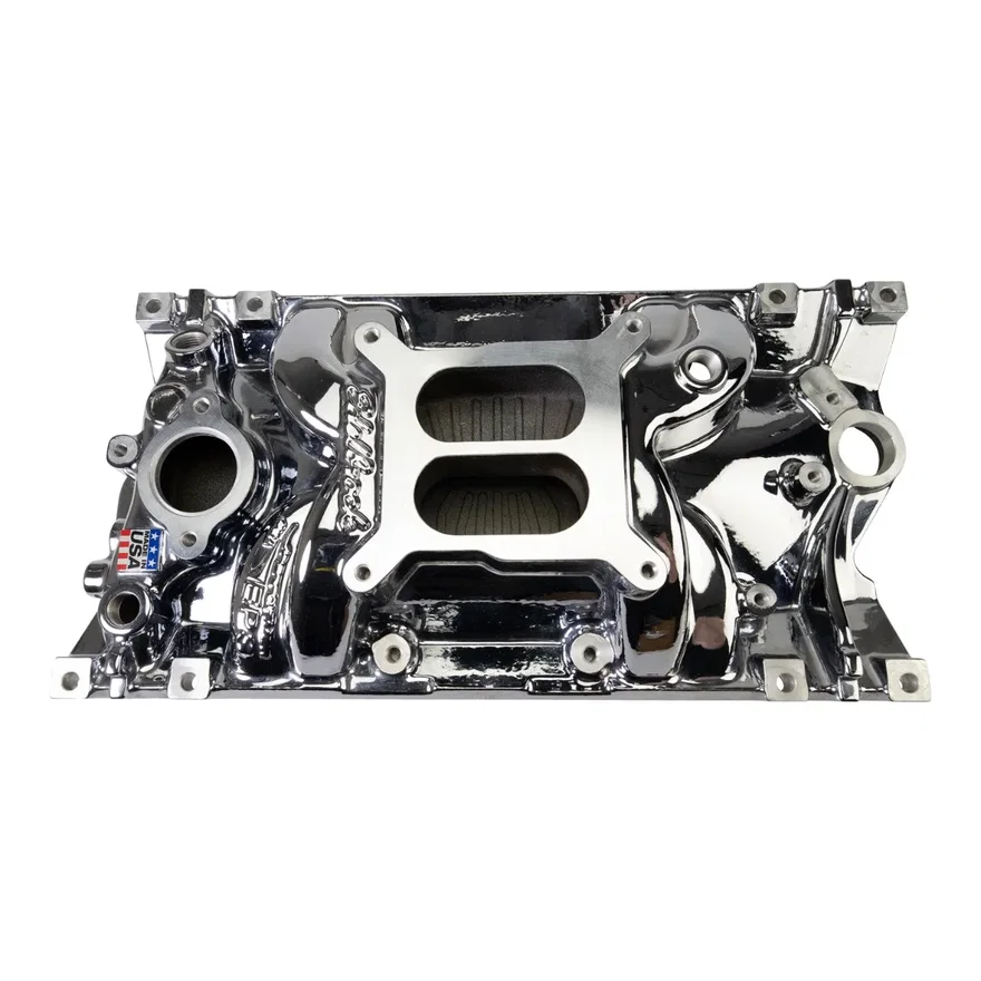 Perf EPS Manifold for Small-Block Chevy Vortec, Chrome Plasma Finish