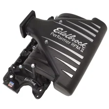 Performer RPM II Intake Manifold #71233 For 5.0L Small-Block Ford, Black Finish image 2