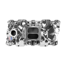 Performer RPM Small Block Chevy Intake Manifold, Chrome Plasma Finish image 1