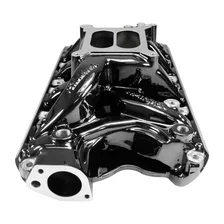RPM Air-Gap Small Block Ford 351W Intake Manifold, Black Plasma Finish image 3