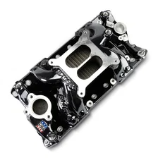 Performer RPM Small Block Chevy AIR-Gap Intake Manifold, Black Plasma Finish image 2