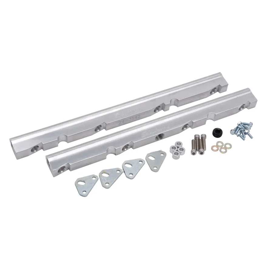 Fuel Rail Kit for Ford 5.0L 3/8" NPT in Clear Finish