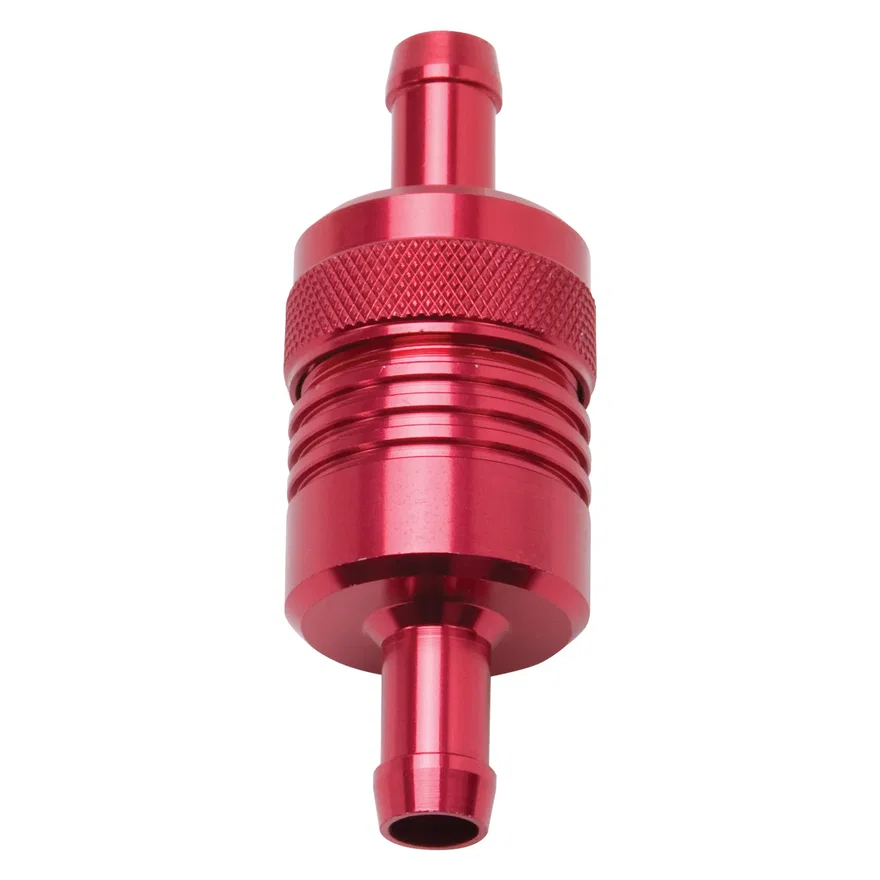 3" Aluminum Street Fuel Filter in Red Finish