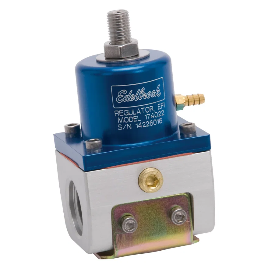 EFI Fuel Pressure Regulator -10 AN (180 GPH) in Blue/Clear Finish