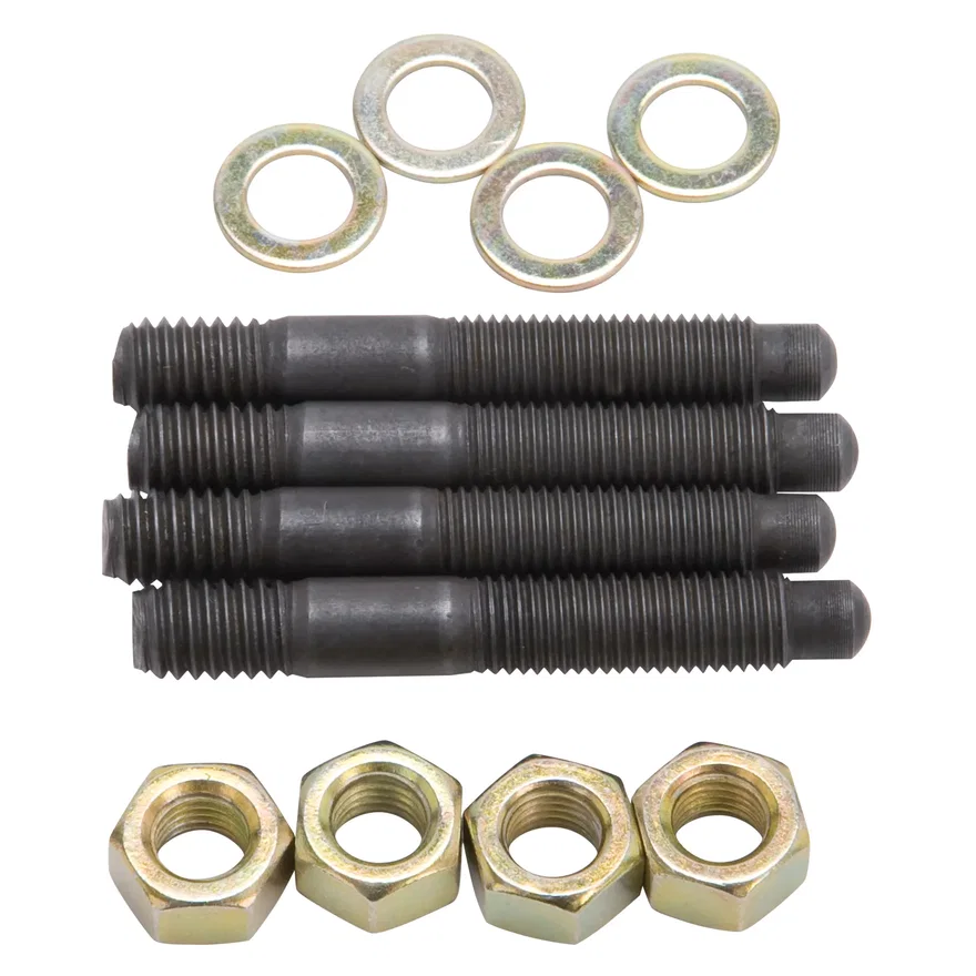 Carburetor Stud Kit - (5/16"-18 x 2") in Black Finish
