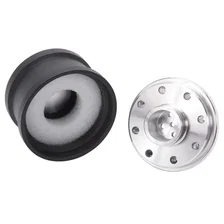Push-in Round Billet Aluminum Breather - Black image 2