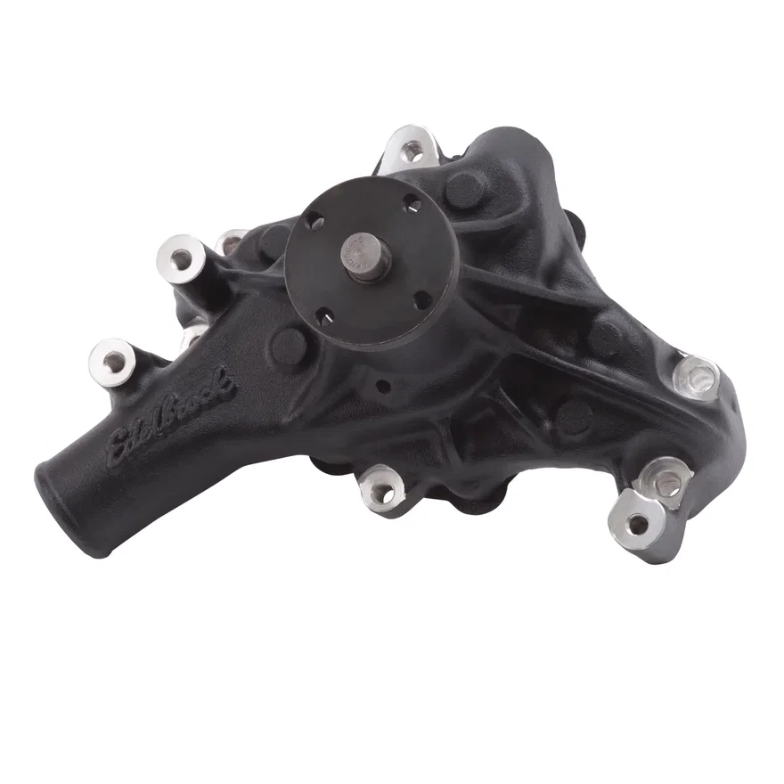 Water Pump for Small-Block Chevy in Black Finish (Long)