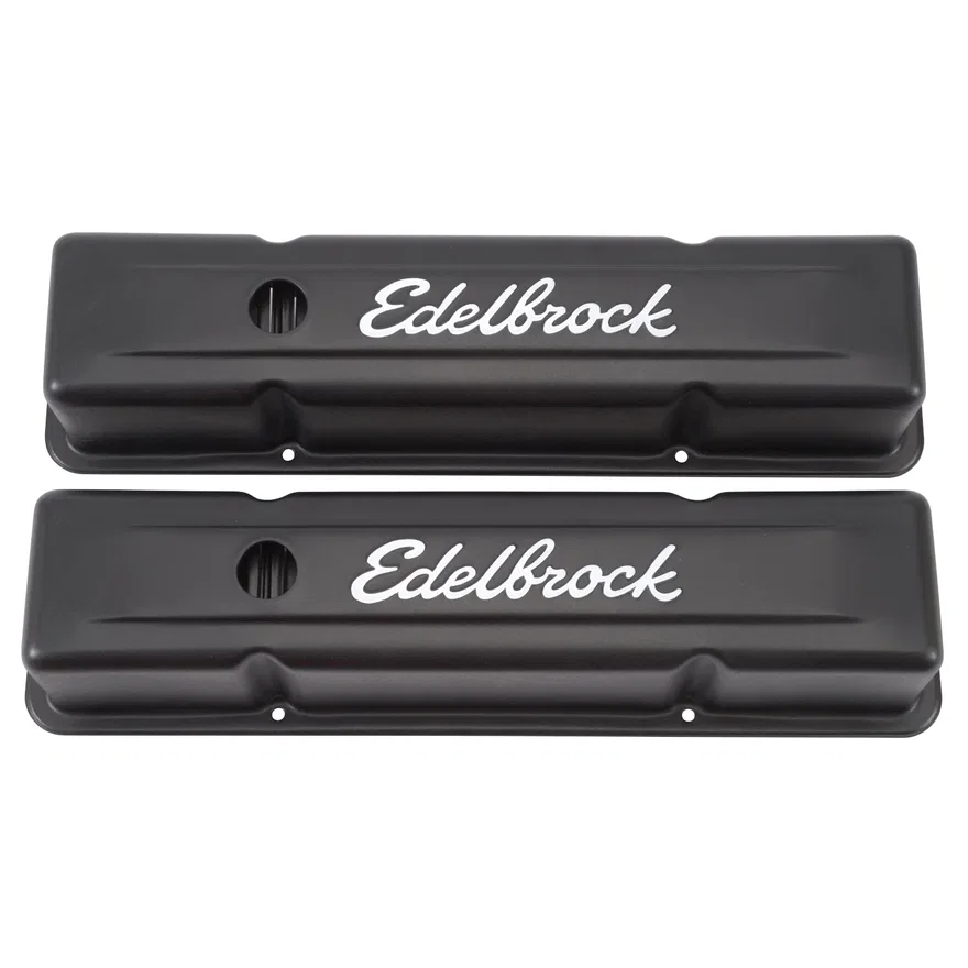 Signature Series Valve Covers, Black, Tall Profile, Chevrolet 262-400, '59-'86