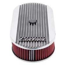 Elite 2 Series Polished Oval Air Cleaner for Single 4-bbl Carb - 2.5" Element image 2