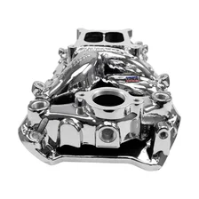 RPM Air-Gap Intake Manifold for Big-Block Chevy Oval Port, Chrome Plasma Finish image 3