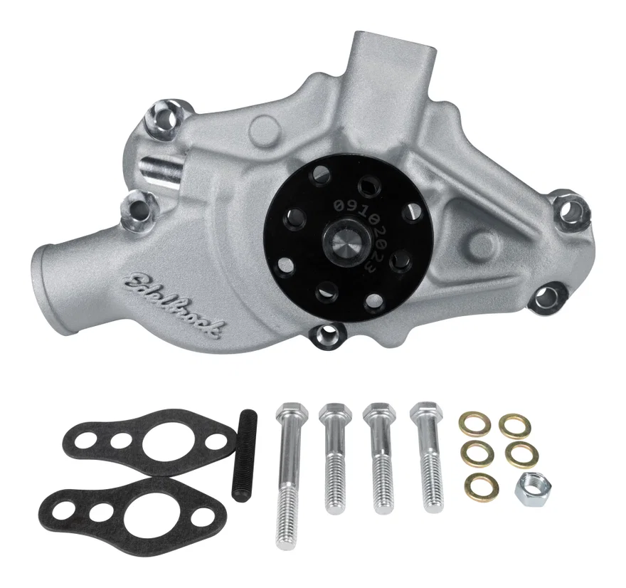 Water Pump for Small-Block 1971-82 Corvettes in Satin Finish (Short) for Chevrolet Corvette