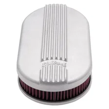 Classic Series Satin Small Oval Cast Air Cleaner for Single 4-bbl Carb image 3
