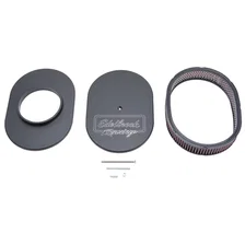 Victor Series Black Oval Air Cleaner - 2.4" Cotton Element for Dual-Quads image 2