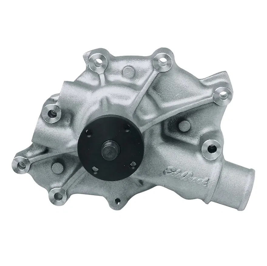 Water Pump Ford 5.0 V8 Reverse Rotation in Satin Finish