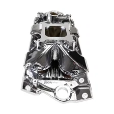 Victor Jr. 23 Degree Intake Manifold For Small-Block Chevy, Chrome Plasma Finish image 3