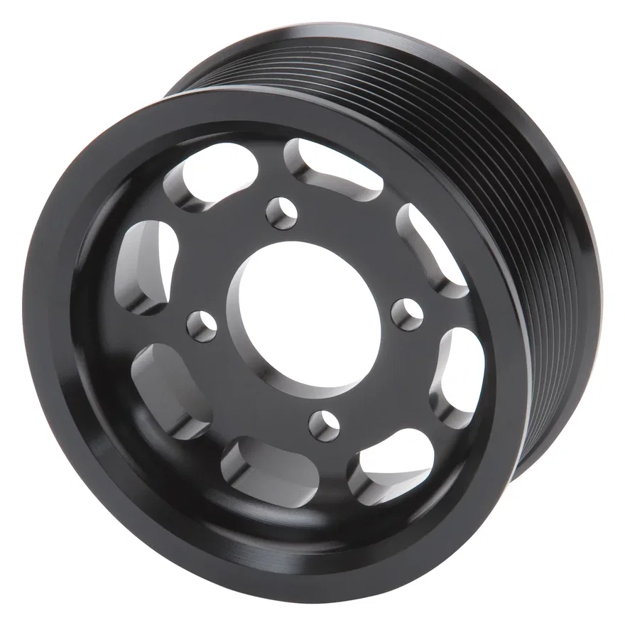 3.875" 10-Rib E-Force S/C Pulley in Black Finish for Enforcer Systems