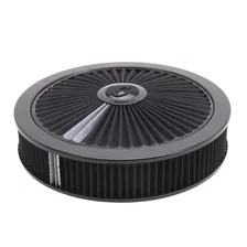 Pro-Flo Black Round 14" Air Cleaner with 3" Pro-Flo Element (Black) image 1