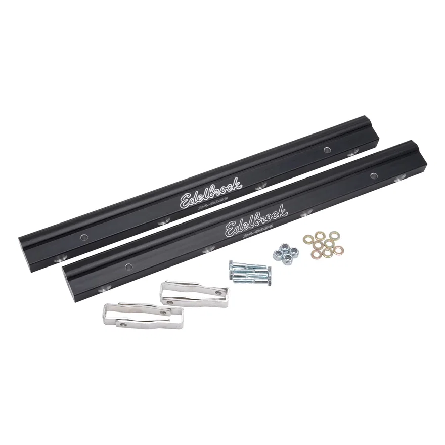 Fuel Rail Kit for Small-Block Chrysler Gen II 426-572 HEMI -8 AN in Black Finish