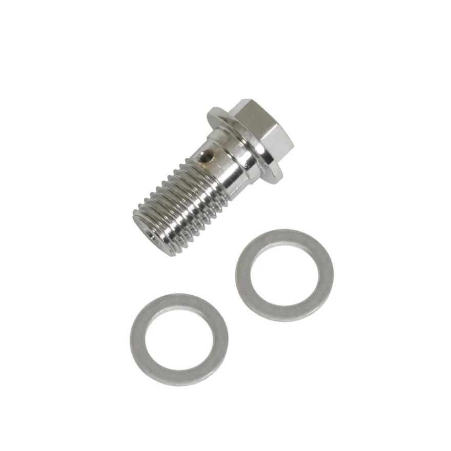 12mm x 1.5 Banjo Bolt with Chrome Finish
